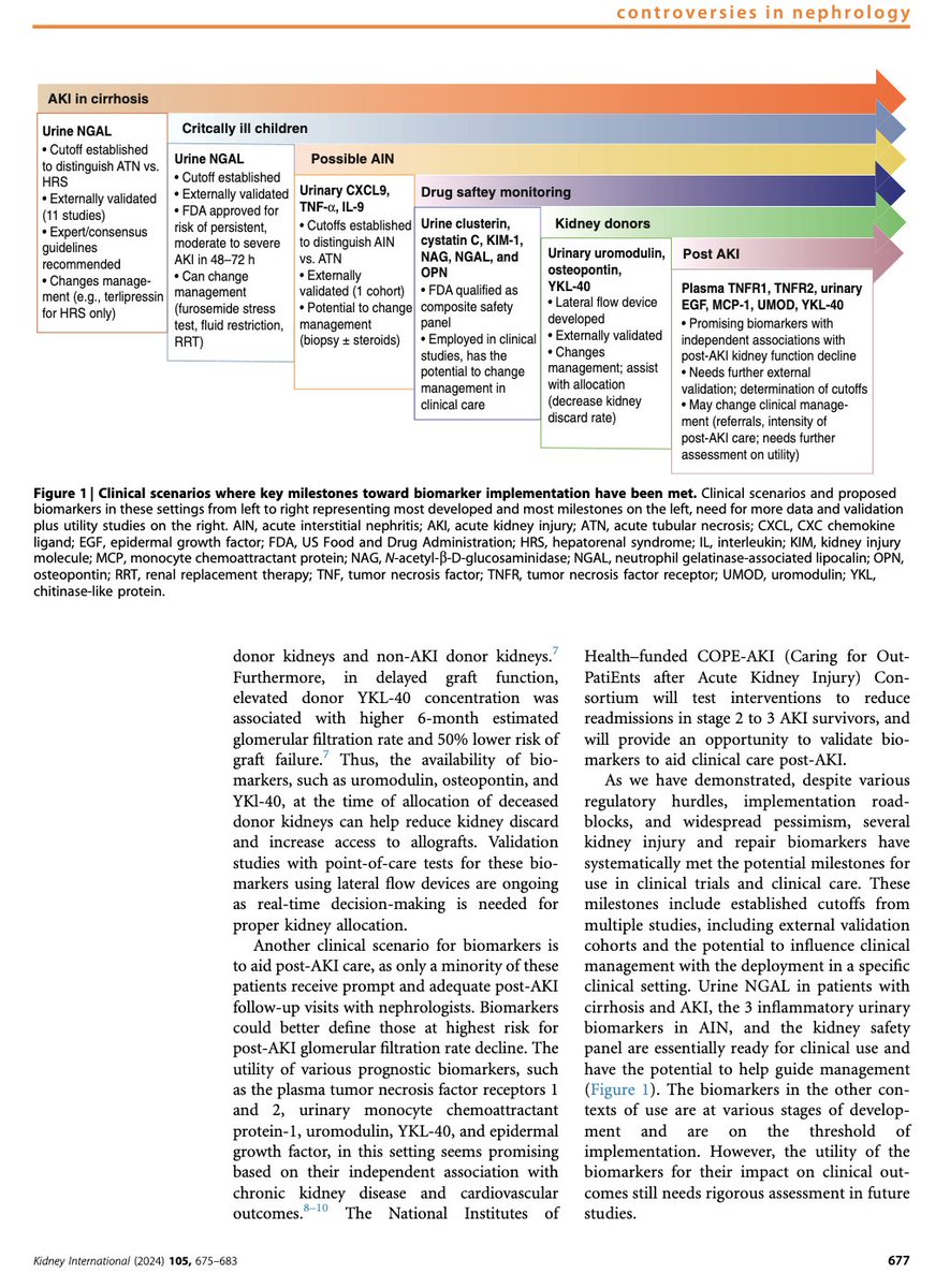"Are biomarkers in acute #kidney injury ready for prime time? The time is right for a second look"

pubmed.ncbi.nlm.nih.gov/38519236/

<a href="/Kidney_Int/">Kidney International</a> <a href="/scoca1/">Steven Coca</a> <a href="/DOMSinaiNYC/">Mount Sinai Department of Medicine</a> #Nephrology