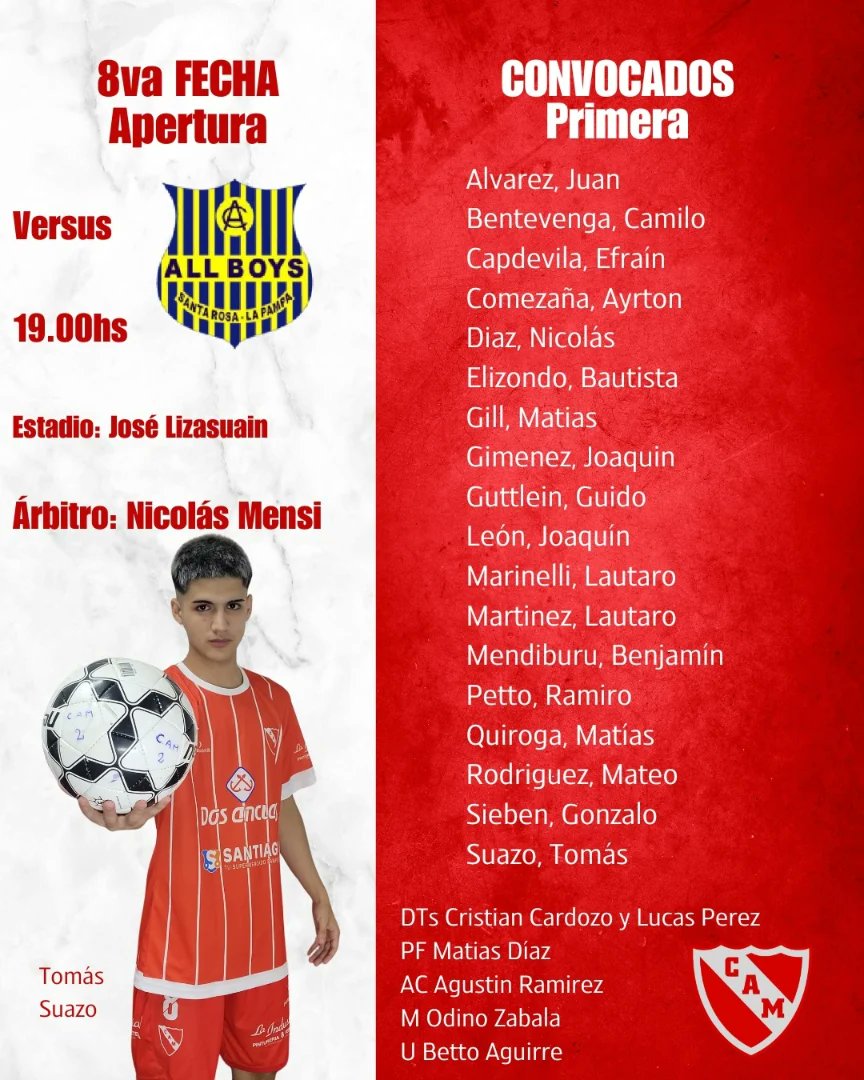 Primera división Vs All Boys 19hs de locales