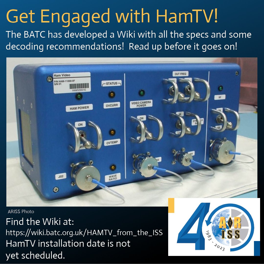 You have HamTV questions, we have answers! Find the up-to-date HamTV Wiki at wiki.batc.org.uk/HAMTV_from_the…. Thanks to @BATCOnline for managing all this great information! #AmateurRadio