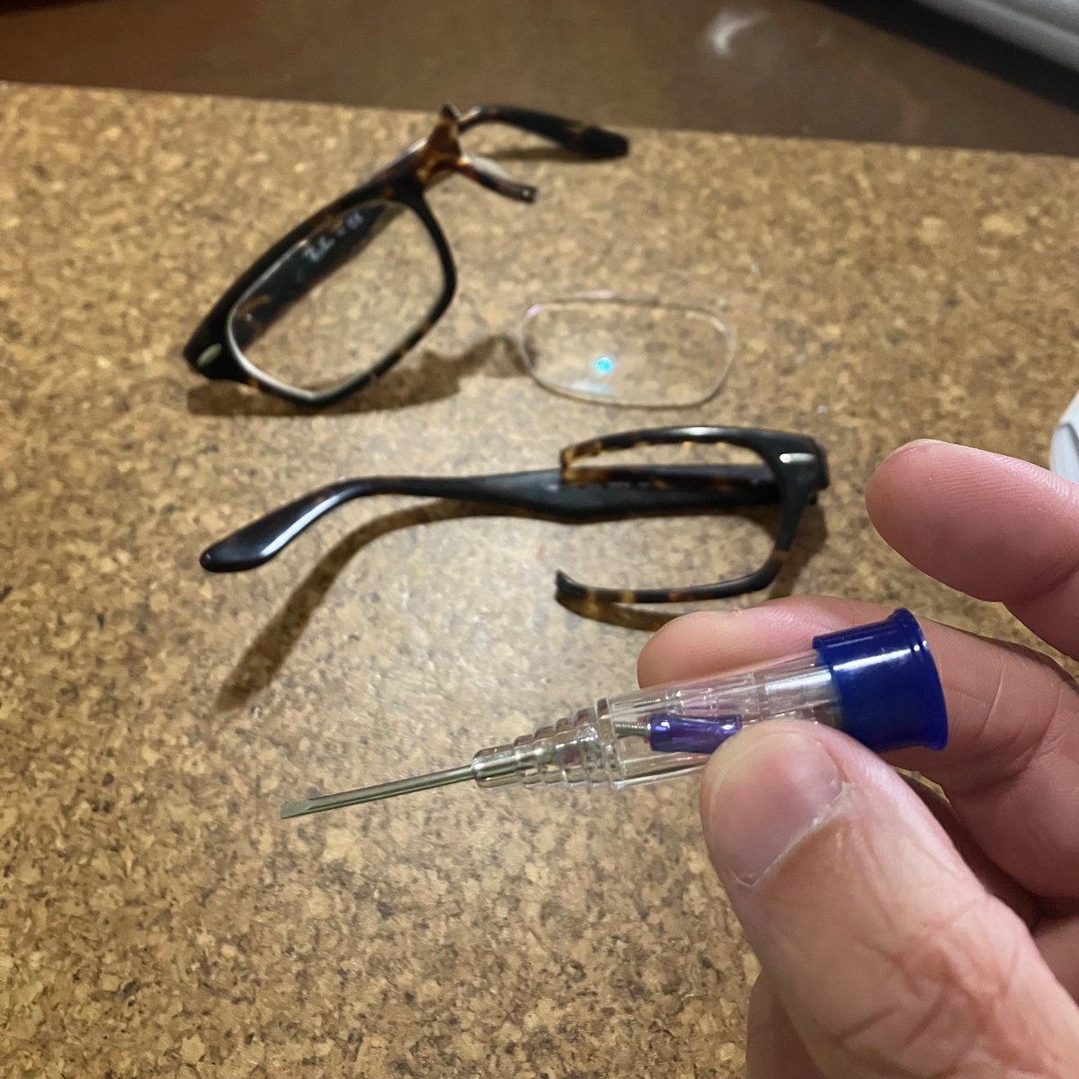 Time to try my glasses fixing kit!