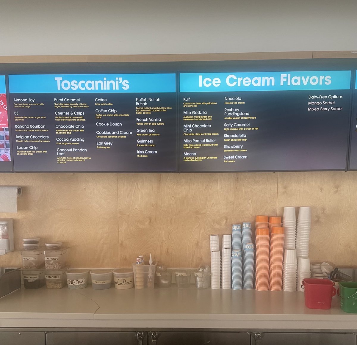 These are the flavors at 159 First Street in Kendall Sq.  Open until 10PM.