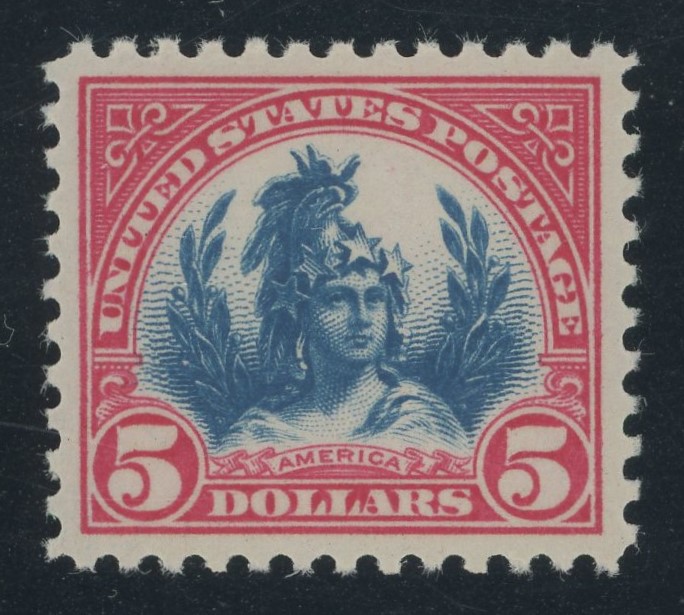 #philately #stamps Stamp of the day. USA 573 - 5 Dollar Freedom Statue - Perf 11 regular issue of 1923.
