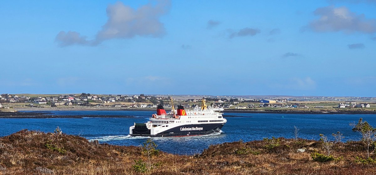 @CalMac_Updates 

Taken just under an hour ago when MV Loch Seaforth was leaving Stornoway for Ullapool. A good day for a cruise across the Minch. 

#MVLochSeaforth #CalMacFerries #Stornoway #CrossingTheMinch