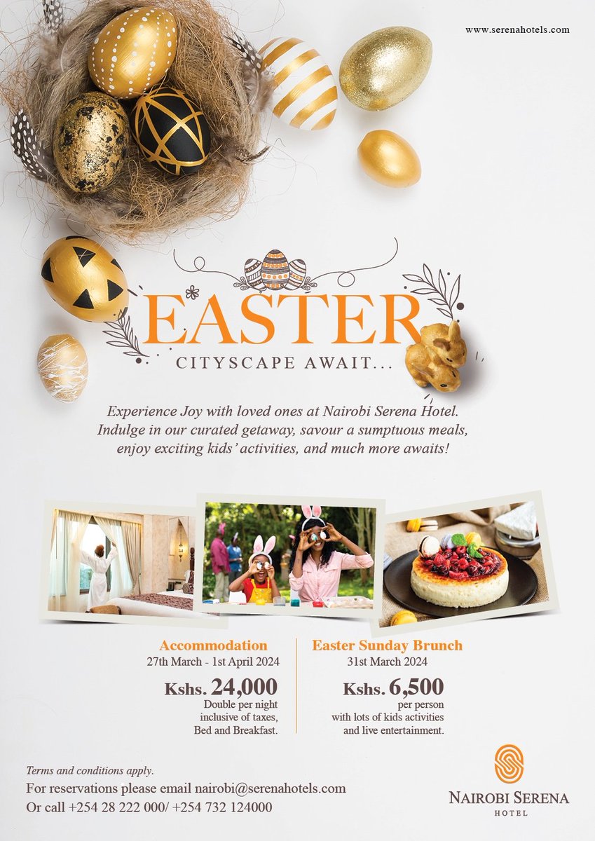 Easter is around the corner! Make it unforgettable with an Easter cityscape at our hotel with your family 🪺

#serenaexperience
#easter
#holidayseason
#EasterSundayLunch 
#easter2024