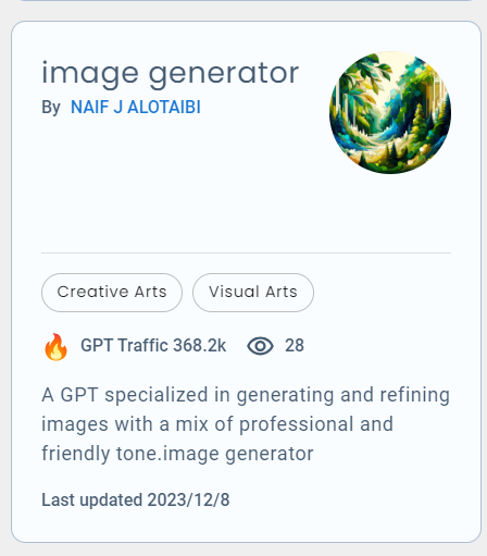 gptsradar's tweet photo. Traffic 368.2K https://t.co/ixzkugVxOR