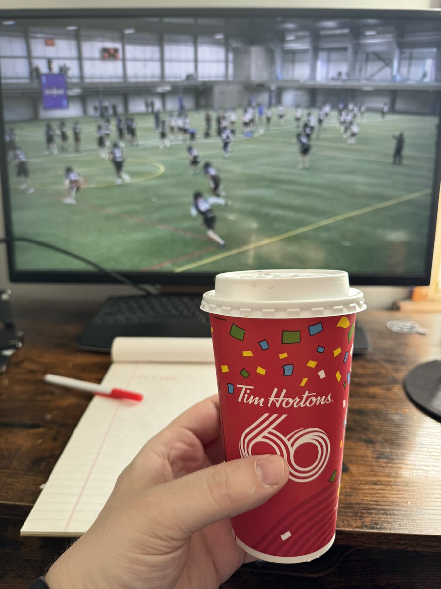 Excited to watch the @CFL Combine on CFL+! Be sure to tune into @the55podcast where we will be breaking down the combine and who stood out to us! Also feeling especially Canadian with my Tims Coffee watching the Canadian game.