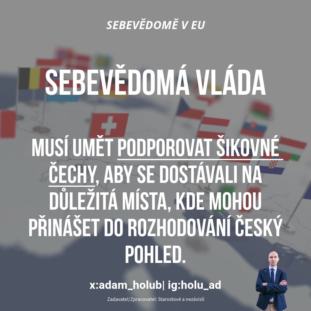 Adam_Holub's tweet photo. Sebevědomý český hlas v EU! https://t.co/nodmDdtBKr