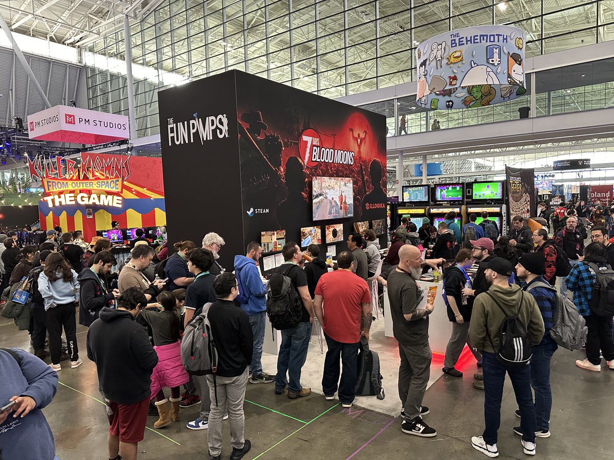 Day 4 of PAX and we have gotten great feedback and a steady line to play the new 7 Days Blood Moons game. Wish List it Now on Steam! store.steampowered.com/app/2312280/7_…