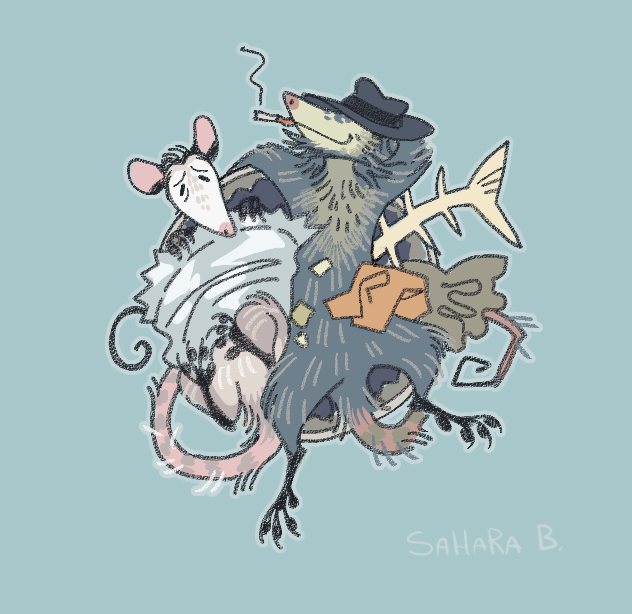 SaharaB_Artist's tweet photo. I love that they're called Lupossums now https://t.co/nTJj4lhU9D