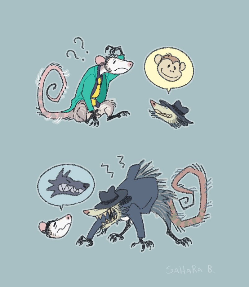 SaharaB_Artist's tweet photo. I love that they're called Lupossums now https://t.co/nTJj4lhU9D