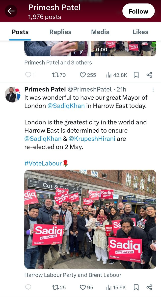 💬 'great Mayor of London', said Labour's candidate for #HarrowEast #getkhanout has been trending on X in London for the last week...👀 Says it all really! #NeverLabour 🥀