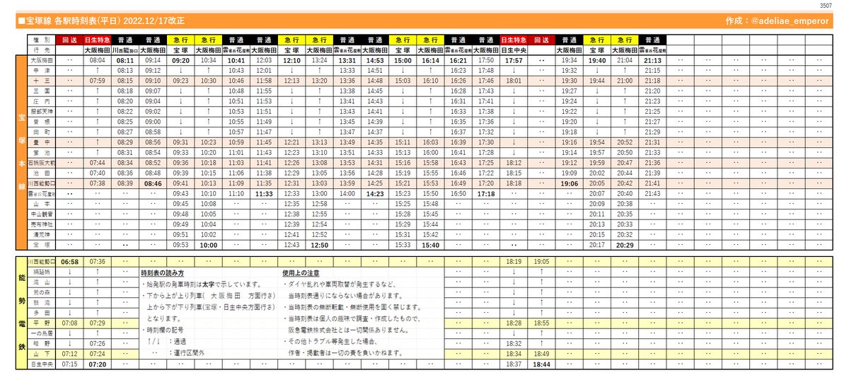 阪急電車 時刻表 阪急電鉄全列車時刻表(2022年12月17日改正) | 坂口 宣之のブログ