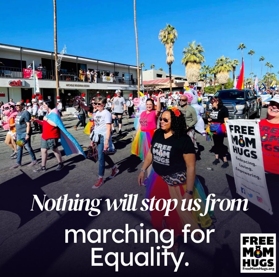 🚨Nothing will stop us from marching for Equality! Join Moms For Equality and let’s lean into allyship even more! We can leverage our “mom superpowers” to protect trans rights and support LGBTQ+ equality! buff.ly/3VuVaOw #FreeMomHugs #MomsForEquality #LGBTQRights