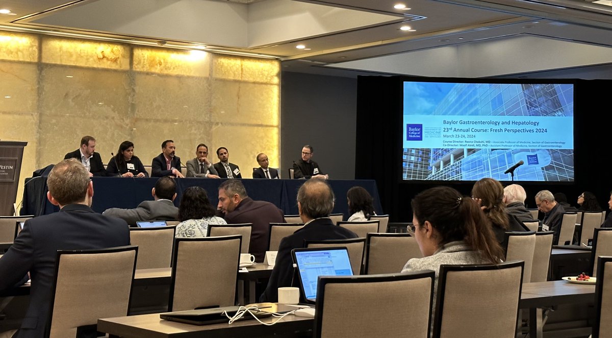 Howard T. Lee MD FAST (@howardtleemd) on Twitter photo Another 🔥 great session at #BCMGIcourae about all the exciting updates in our field from #VirtualReality to #MASLD treatment 👏
⭐Moderators: <a href="/DrSairaKhaderi/">Saira Khaderi</a> #Hair
⭐Speakers: <a href="/BrennanSpiegel/">Brennan Spiegel, MD, MSHS</a> <a href="/JasonHouMD/">Jason Hou</a> <a href="/GiJawaid/">Salmaan Jawaid, MD</a> #KalPatel #GagnSood
<a href="/bcm_gihep/">BCM Gastroenterology</a>
#GITwitter #LiverTwitter Another 🔥 great session at #BCMGIcourae about all the exciting updates in our field from #VirtualReality to #MASLD treatment 👏
⭐Moderators: <a href="/DrSairaKhaderi/">Saira Khaderi</a> #Hair
⭐Speakers: <a href="/BrennanSpiegel/">Brennan Spiegel, MD, MSHS</a> <a href="/JasonHouMD/">Jason Hou</a> <a href="/GiJawaid/">Salmaan Jawaid, MD</a> #KalPatel #GagnSood
<a href="/bcm_gihep/">BCM Gastroenterology</a>
#GITwitter #LiverTwitter