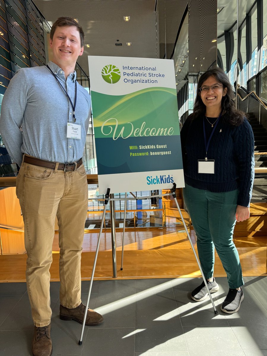 2024-2025 pediatric stroke fellow Kriti Bhayana and <a href="/StuartFraserMD/">StuartFraserMD</a> at the International Pediatric Stroke Organization Congress 2024