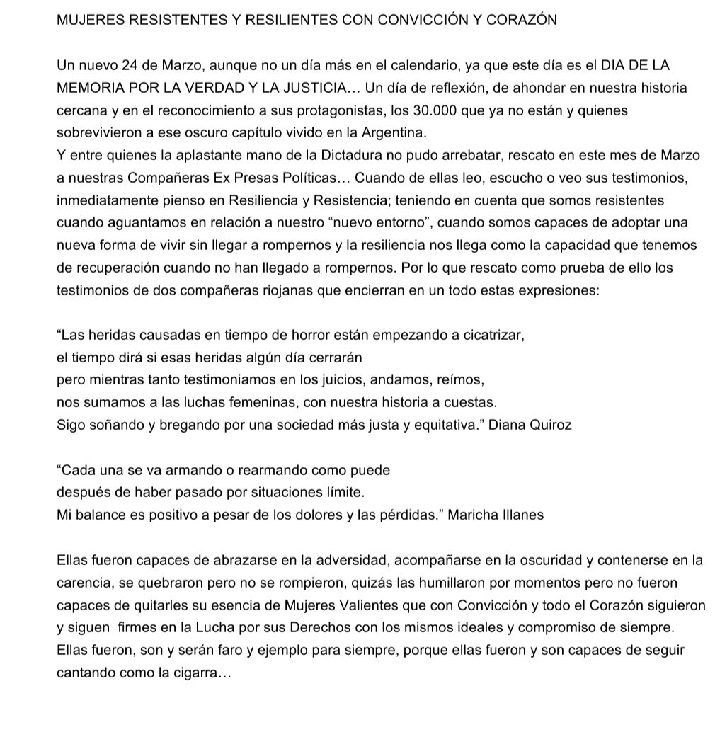 MUJERES RESISTENTES Y RESILIENTES CON CONVICCIÓN Y CORAZÓN