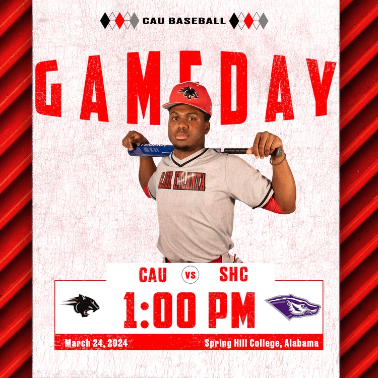 𝗕𝗔𝗖𝗞 𝗧𝗢 𝗜𝗧! ⚾️🔥🐾

🆚 Spring Hill
📍 Mobile, Ala. 
⌚️ 1 PM
📺 tinyurl.com/27jh9yg3
📊 tinyurl.com/2ctpofla

#GoPanthers🐾 | #WeAreCAU | #ProtectTheBill