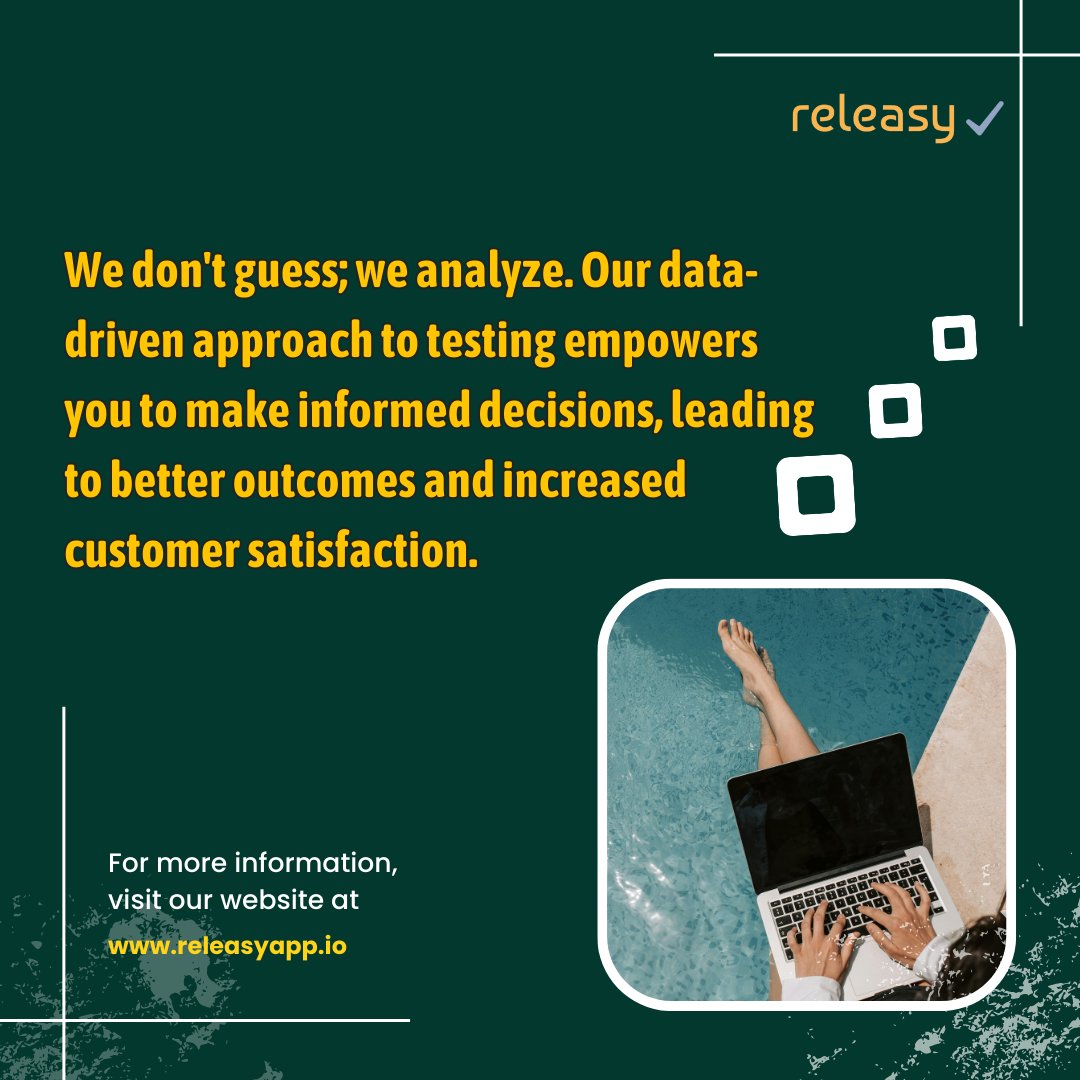 We don't guess; we analyze. Our data-driven approach to testing empowers you to make informed decisions, leading to better outcomes and increased customer satisfaction. #saas #testing