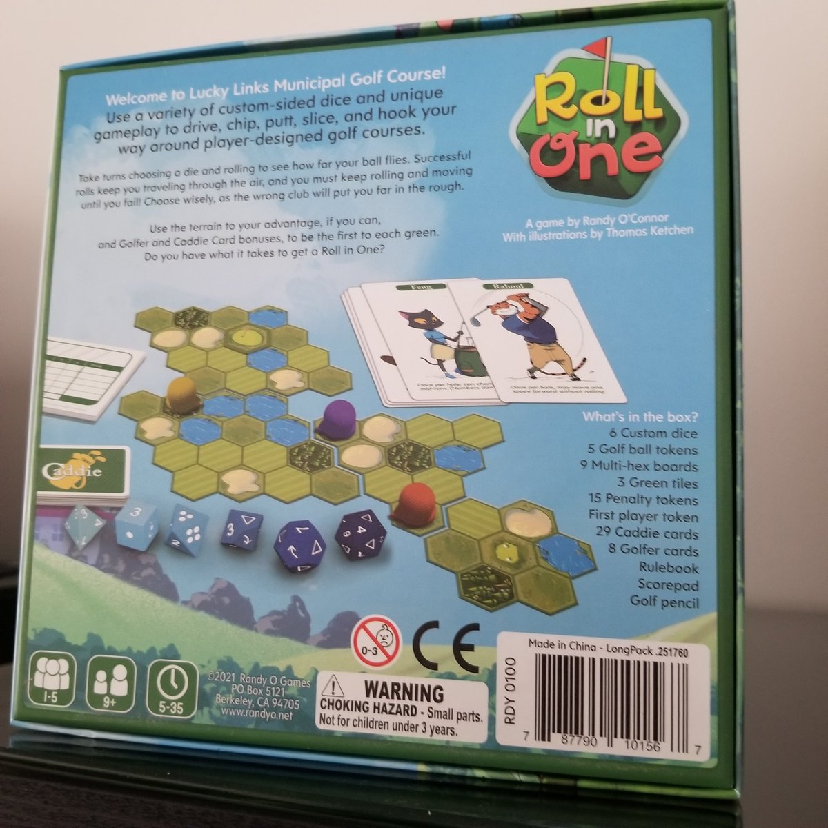 varianthex's tweet image. Every once and a while we find a light game we just *vibe* with 😌
Roll in One gives you endless combinations of courses, and the rules are flexible enough to create all kinds of variants ⛳
---------------
⚙ Randy O&apos;Connor
🖌 Thomas Ketchen
🏭 Randy O Games