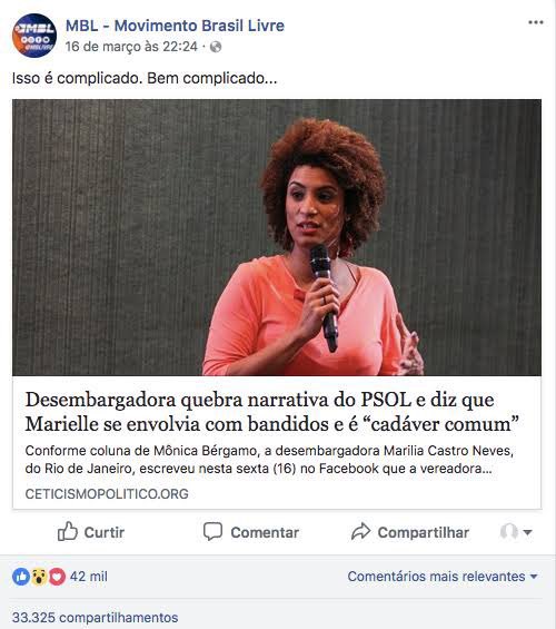 daniduncan's tweet photo. freixo: “a primeira fake news que li sobre a morte de marielle foi enquanto estava ao lado do corpo dela. o iml ainda nem tinha retirado o corpo”

não podemos nos esquecer que o mbl ajudou a espalhar mentiras associando marielle ao narcotráfico, e nunca foram responsabilizados https://t.co/zshJI4TiEr