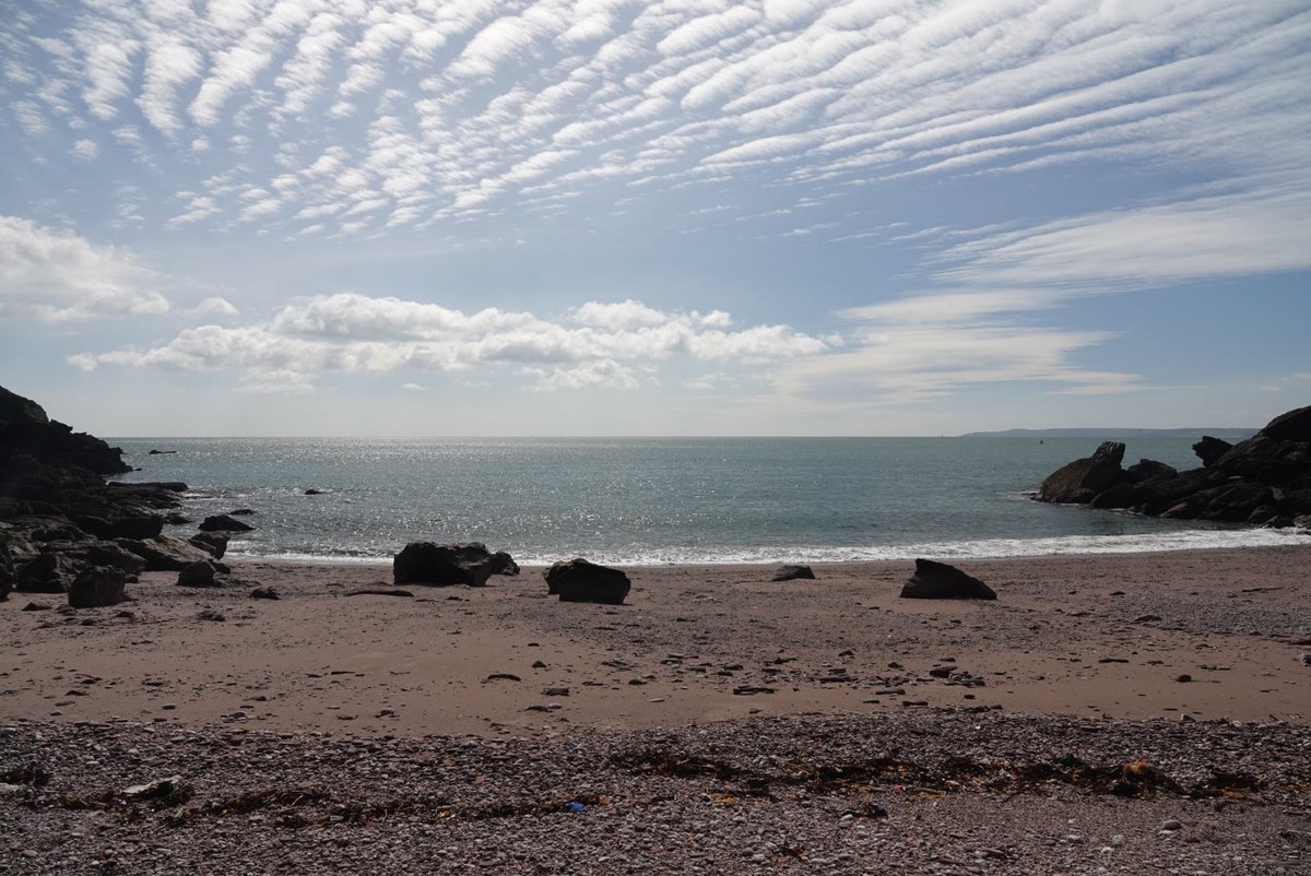 A steep scramble and rappelle down to the beautiful Newfoundland Cove near Kingswear, Devon. For an hour in the sun I felt like Robinson Crusoe.