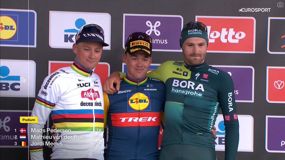 The podium of another great edition of @GentWevelgem . #GWE23