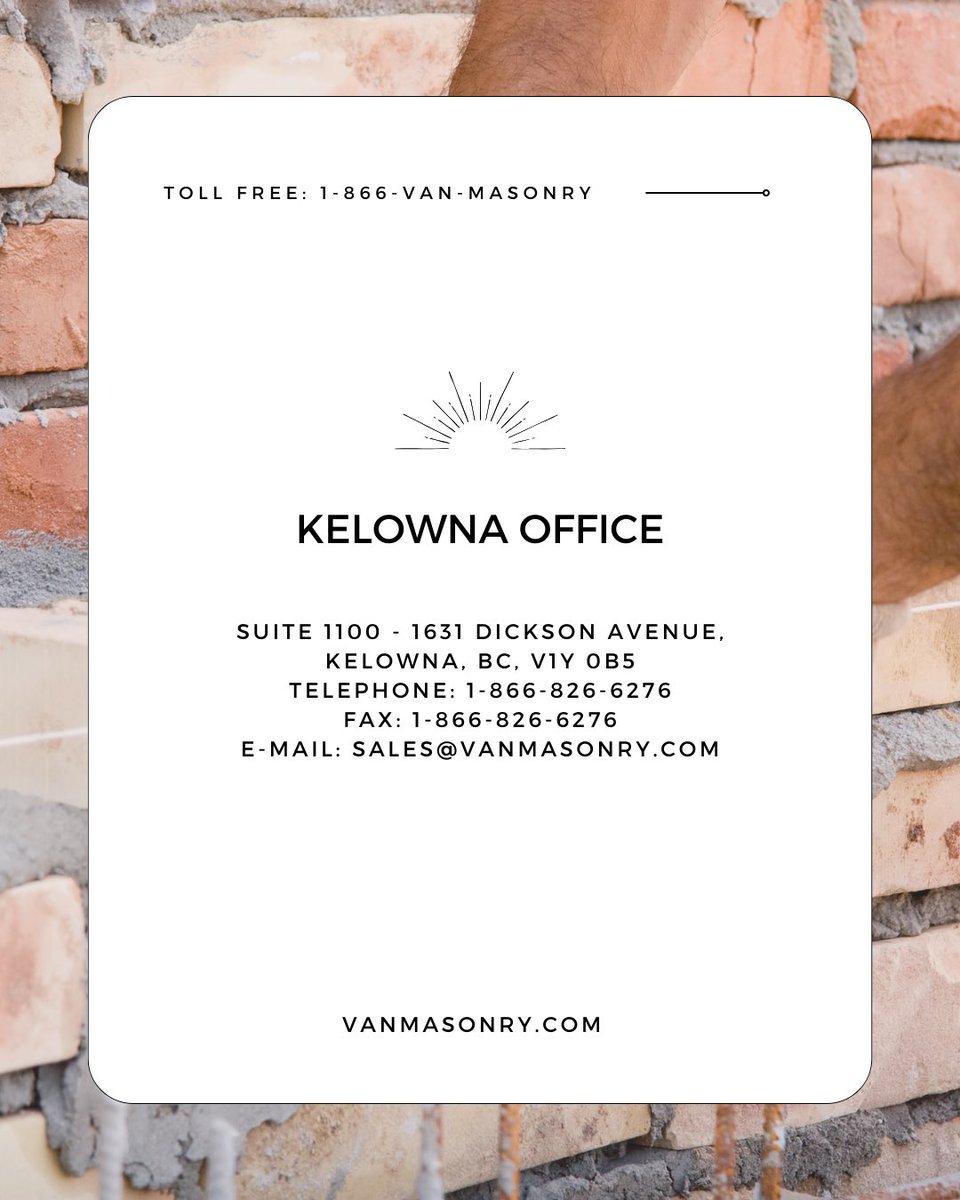 In Kelowna’s scenic beauty, Van Masonry blends craftsmanship with nature’s splendor, creating timeless structures that harmonize with the landscape. ⛓️

#VanMasonry #KelownaScenes #OkanaganLife #MountainViews #Craftsmanship #LakeCountry #ArchitecturalDesign