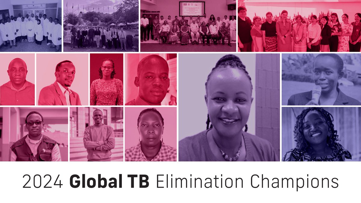 On #WorldTBDay, we recognize individuals, groups, and organizations as global TB elimination champions. Through their relentless pursuit of a world free from TB, together, #YesWeCanEndTB. See our 2024 champions here: bit.ly/49JiYTf.