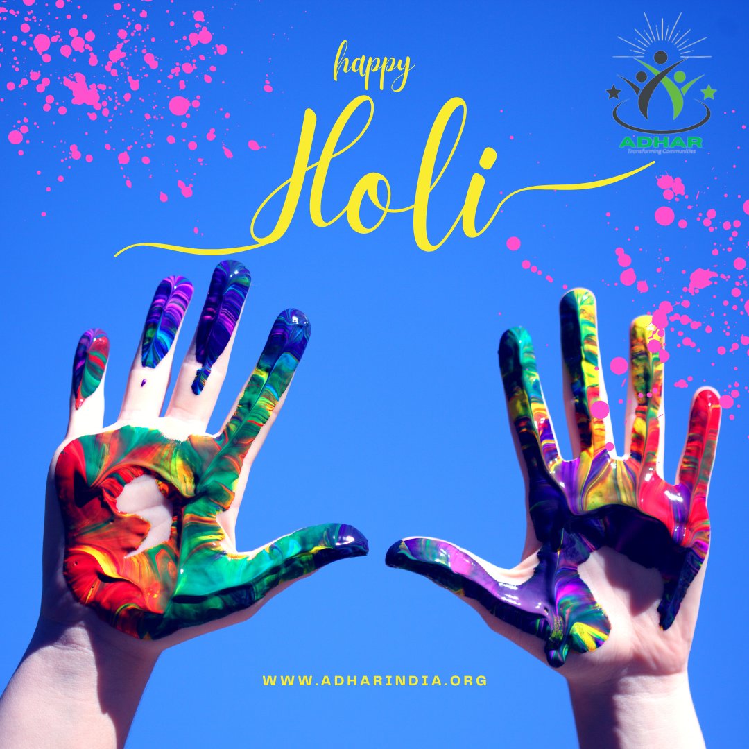 ADHAR wishes all its Project Communities, Donors, supporters and well wishers a #HappyHoli #SafeHoli