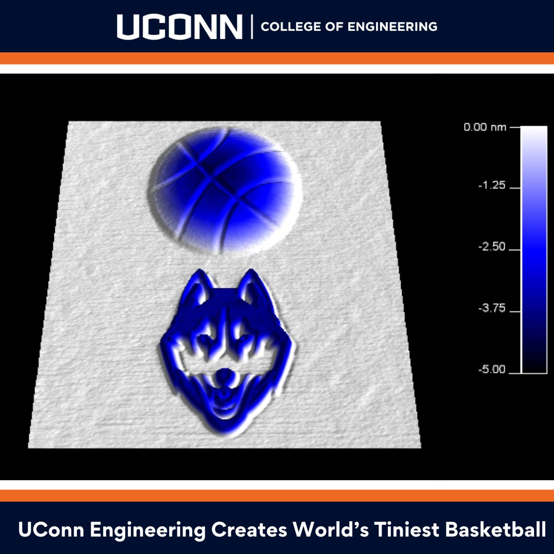 While our UConn basketball teams gear up for the second round of March Madness, another group of Huskies is making history on a microscopic scale! 🏀🔬 Led by department head Bryan Huey, this innovative approach expands horizons in materials science! #GoHuskies #UConnEngineering
