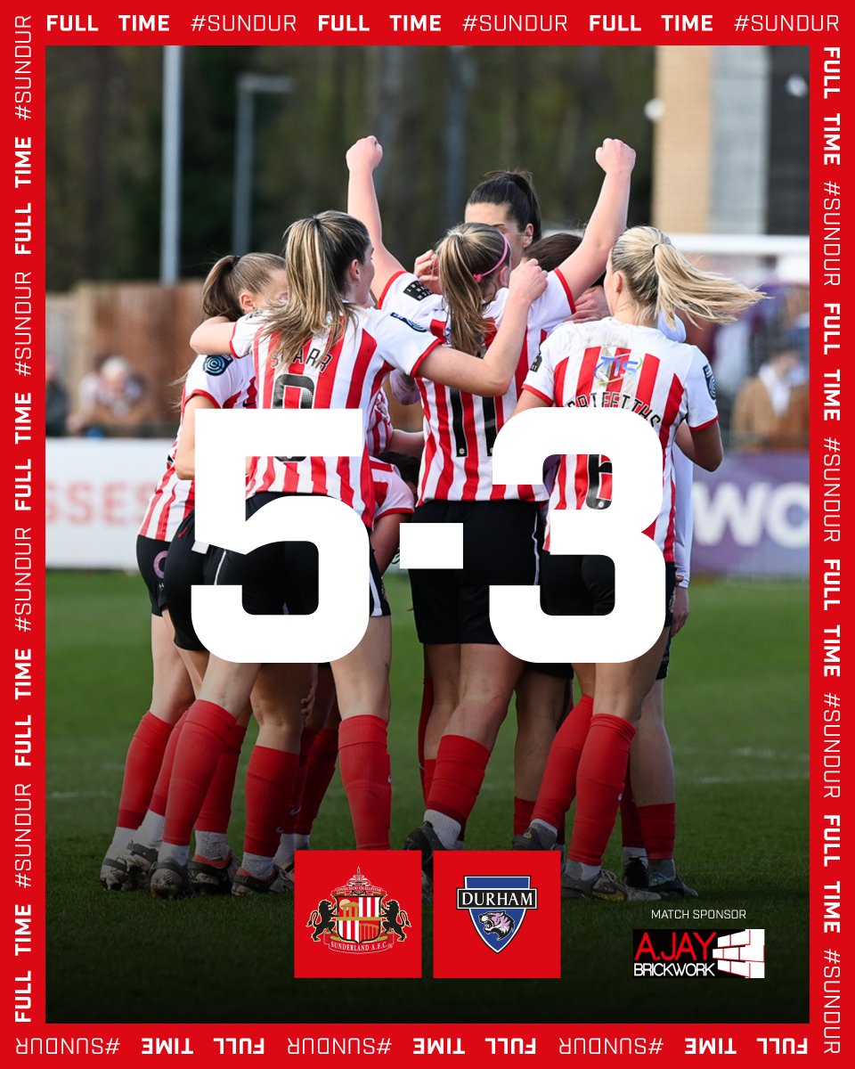 PHENOMENAL PERFORMANCE IN THE RIVER WEAR DERBY! 😍

#SAFCWomen | #SUNDUR
