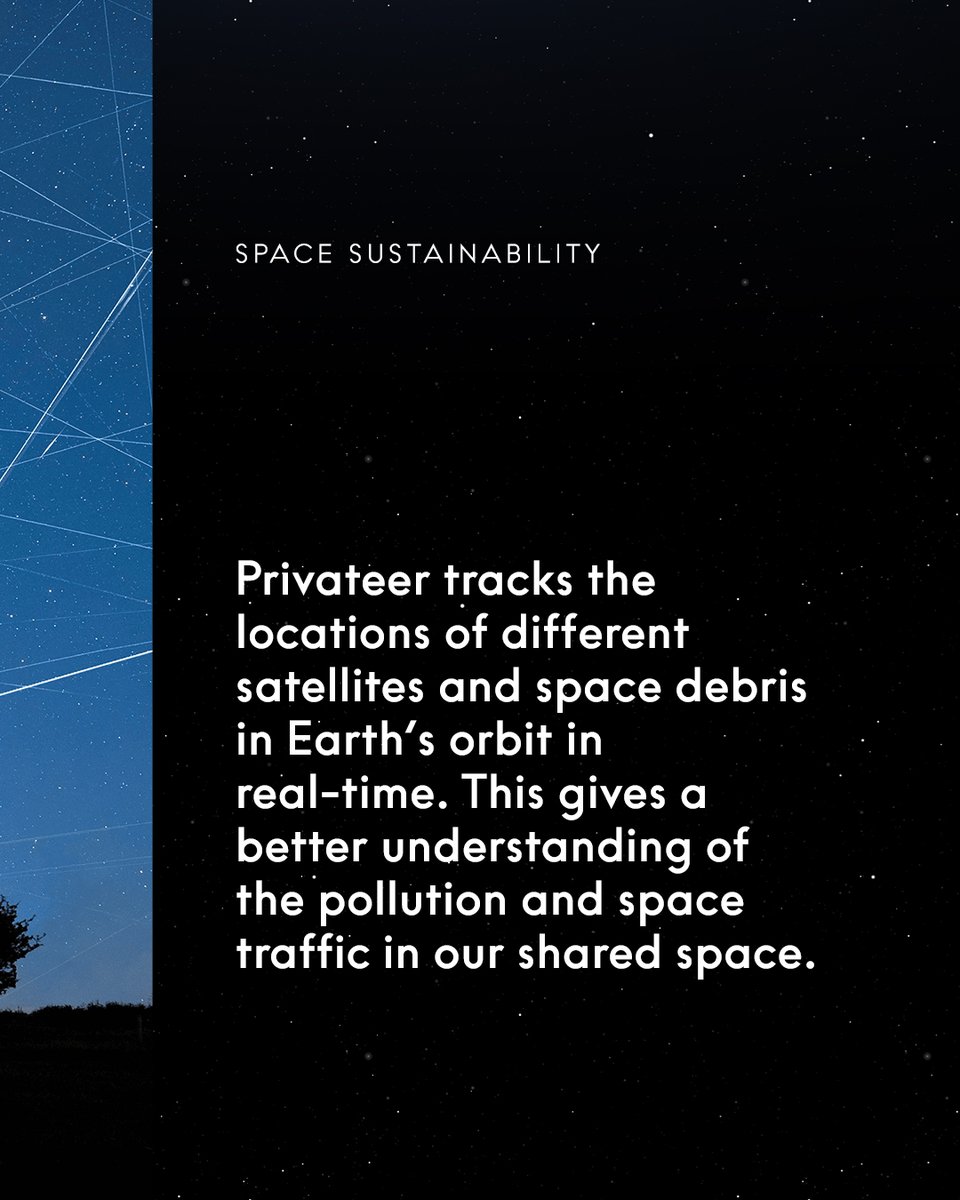 omegawatches's tweet image. Privateer tracks pollution and space traffic in our shared space. With this partnership, we’re establishing how we will be stewards of space. omegawatches.com/SpaceSustainab…

#SpaceSustainability
#PioneeringSpirit