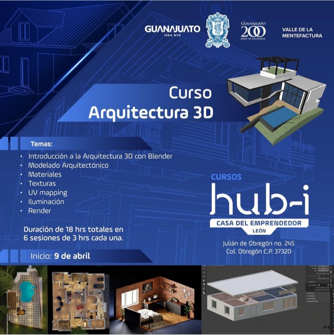 casyopea's tweet image. Curso para Arquitectura en render Interior, exterior y visualización ortográfica!
Consulta las bases  idea.guanajuato.gob.mx/convocatorias/
¡ Hasta el 5 de de abril  2024 para aplicar!   
CUPO LIMITADO 
Disponible modalidad presencial Hub-i  León.
Inscripción
forms.gle/7dF4epe5j8z61L…