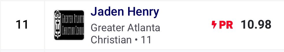 Jaden Henry (@thejadenhenry) on Twitter photo Ran a new PR in the 100 with a time of 10.98!!! 10.8 on the way…<a href="/RustyMansell_/">Rusty Mansell</a> <a href="/GACFootball/">GAC Football</a> <a href="/GACFBRecruits/">GAC Football Recruits</a> <a href="/RecruitGeorgia/">Recruit Georgia</a> <a href="/CoachPagan/">Nathan Pagan</a> <a href="/CoachHollifield/">Adam Hollifield</a> <a href="/M__McMillan/">Coach McMillan</a> Ran a new PR in the 100 with a time of 10.98!!! 10.8 on the way…<a href="/RustyMansell_/">Rusty Mansell</a> <a href="/GACFootball/">GAC Football</a> <a href="/GACFBRecruits/">GAC Football Recruits</a> <a href="/RecruitGeorgia/">Recruit Georgia</a> <a href="/CoachPagan/">Nathan Pagan</a> <a href="/CoachHollifield/">Adam Hollifield</a> <a href="/M__McMillan/">Coach McMillan</a>