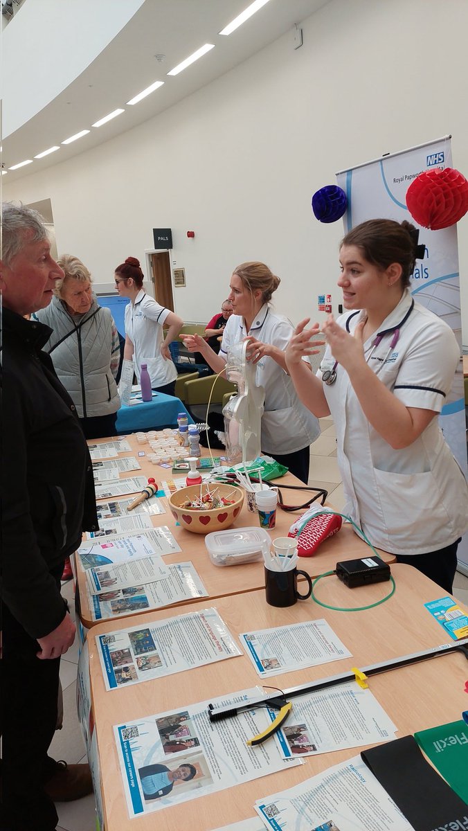PapworthAHPs's tweet photo. Fabulous public engagement with RPH AHPs at the @RoyalPapworth Friends &amp; Family Day. Such a buzz in the atrium with people of all ages learning about the vital work of AHPs &amp; trying some of the activities. Great competition in the step up challenge. https://t.co/E7GGas2tW4