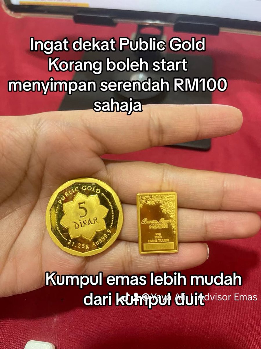 yayabellaa's tweet photo. Sebenarnya waktu terbaik untuk beli emas adalah waktu sekarang, waktu kita ada duit. Tak perlu banyak, cukup 1 gram atau RM100 sahaja untuk bermula. Jangan satu hari nanti kita menyesal tak beli emas pada March 2024.

Hubungi saya untuk kita sama-sama letakkan sedikit simpanan https://t.co/1yvosgSRi4