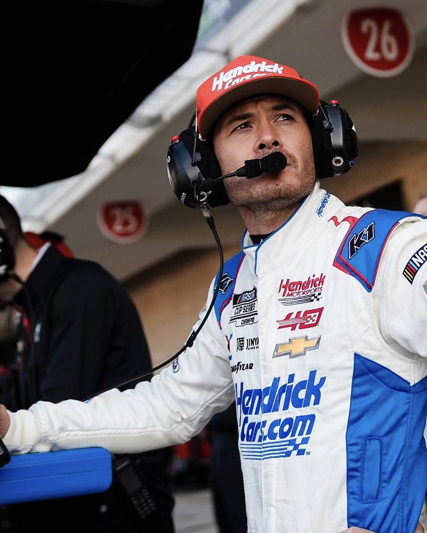 KyleLarsonRacin's tweet photo. Did you get this limited edition @HendrickCars hat before they sold out at COTA? If not, enter to win an autographed one here: https://t.co/6eYVz9JCc2 https://t.co/DYFK7oFrgW