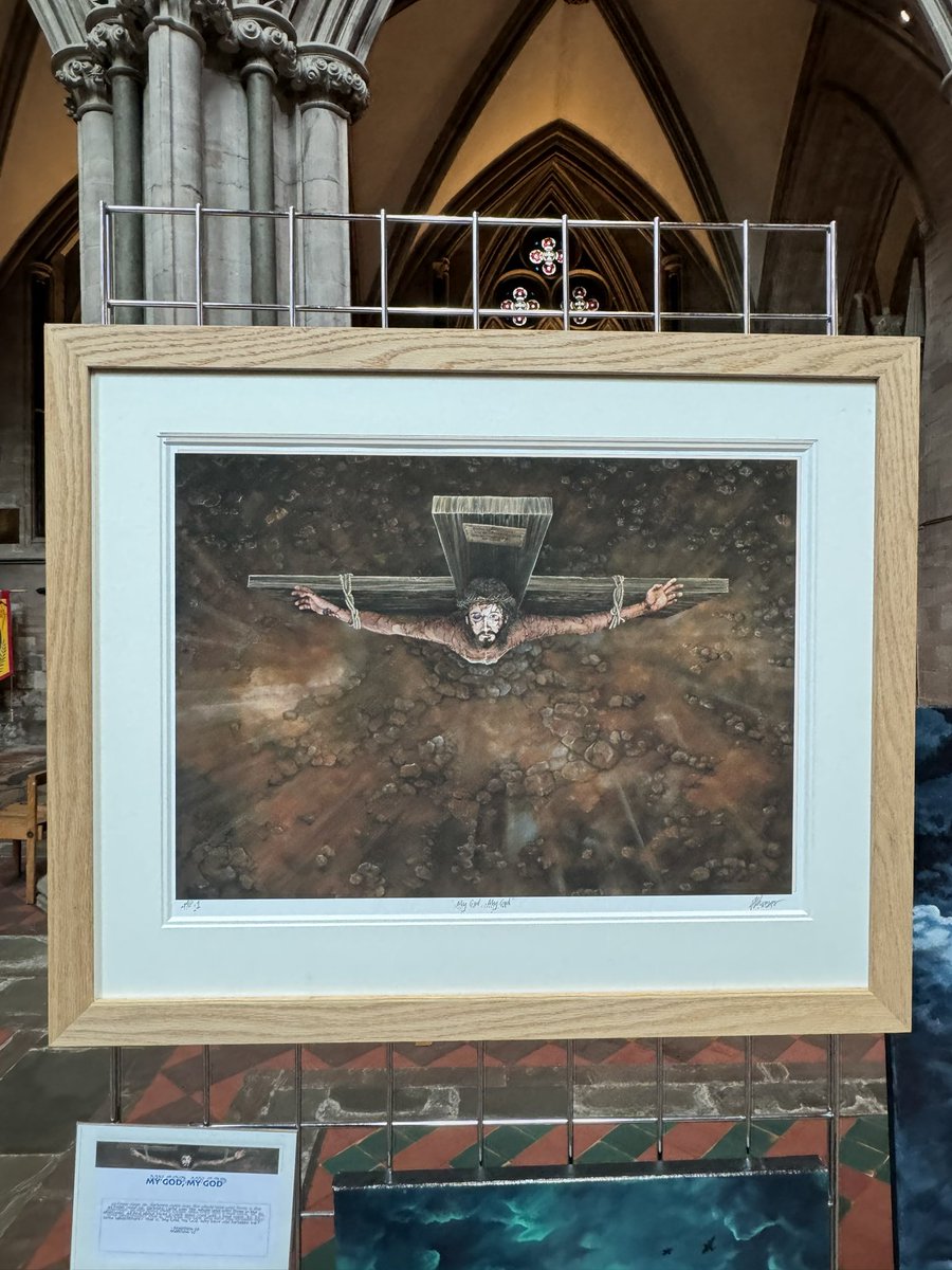 frjrconnell's tweet photo. @jezthomasart mentioned in sermon @HFDCathedral by Bp Christopher Hill alongside Velazquez, Rembrandt &amp; Grunewald. See The Human One at Hereford this Holy Week. Meet Jez @StMarysPriory https://t.co/LfCMsarSFF