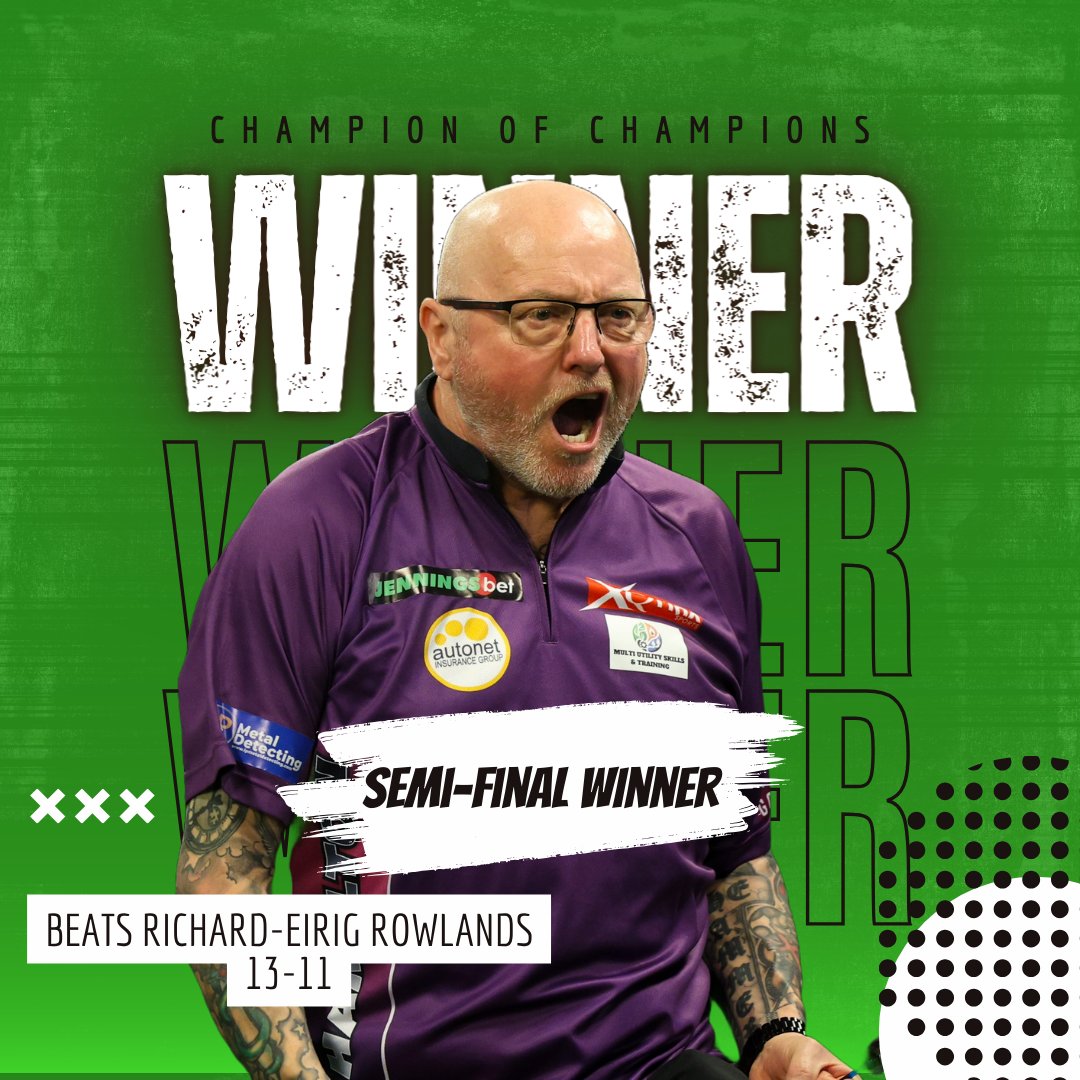A Hammer Blow 🔨 Andy Hamilton finally sees off Richard-Eirig Rowlands to book his spot in the @jenningsbetinfo Champion of Champions Final 🎯