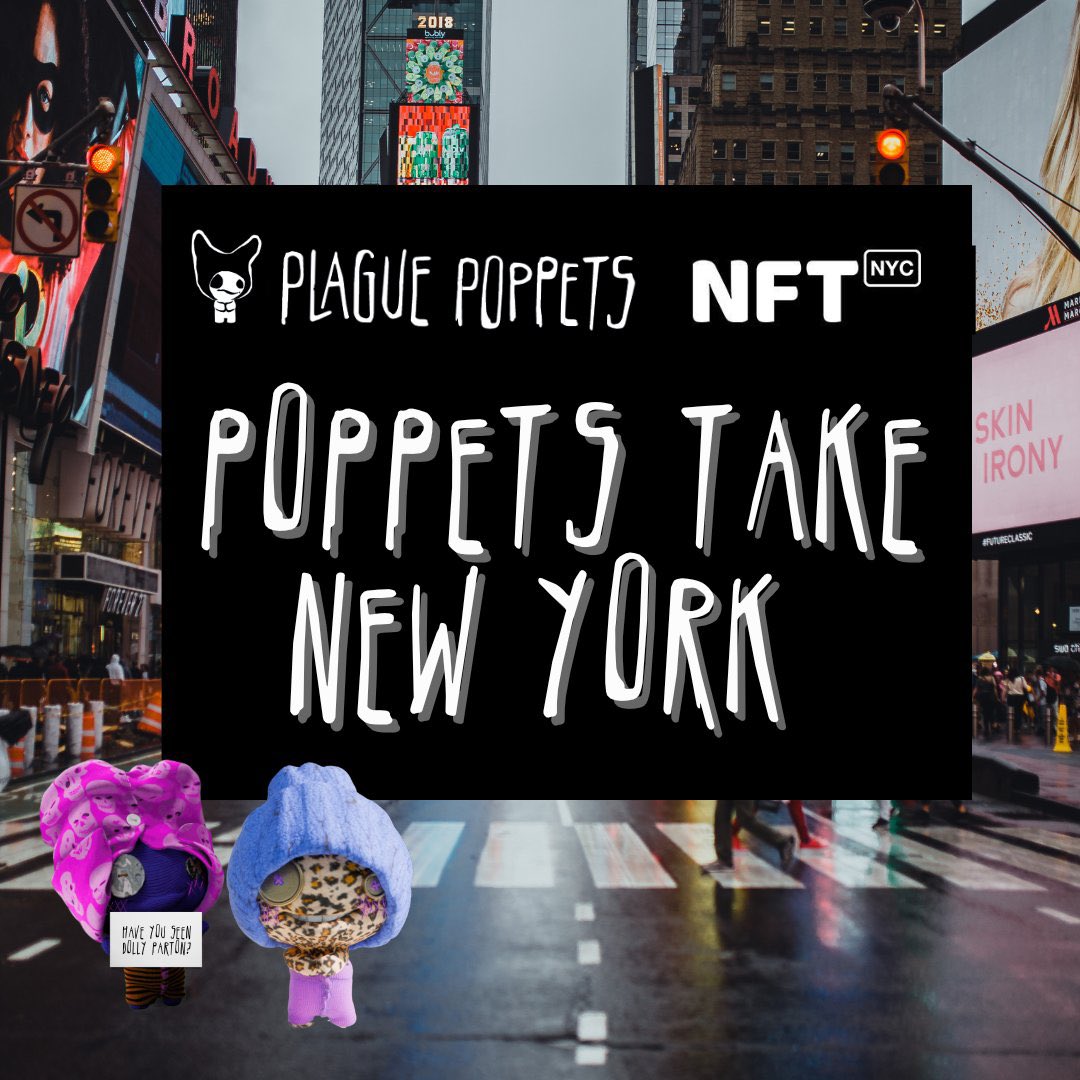 PlaguePoppets's tweet photo. NFT NYC 🔜
We’re speaking on Friday 🗣
We’re attending all week 📆
We’ve got giveaways, swag & allowlist spots to give away 👀
Comment if you’ll be there so we can find you! 👇
🤔 Also, best side events? #nftnyc #NFTNYC2024 #nftmeetup https://t.co/wIx9K22Shl