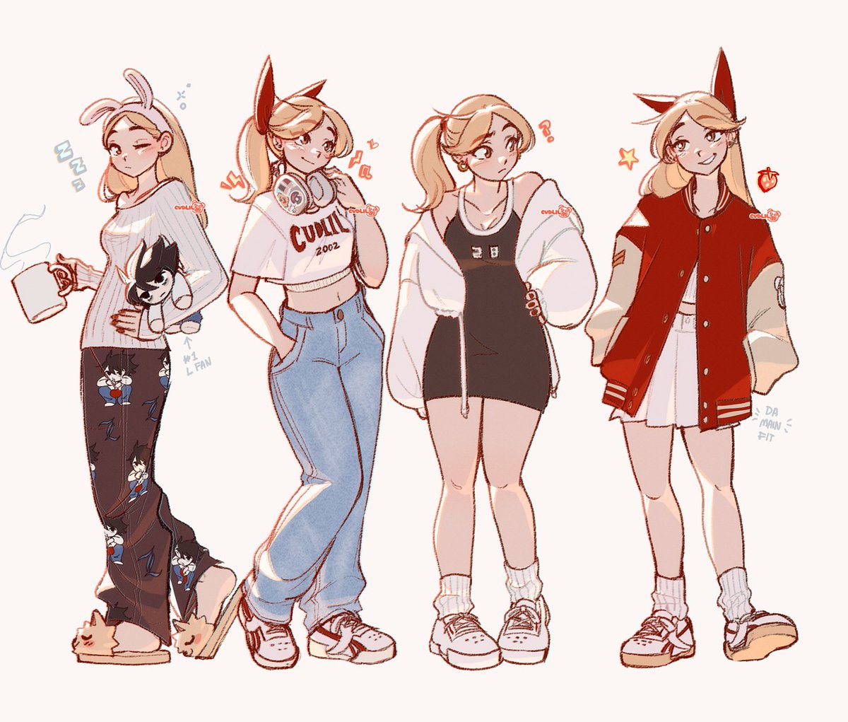 strawbebbypom's tweet photo. all of the outfits from my recent animation! :] https://t.co/cq4ktncTDU