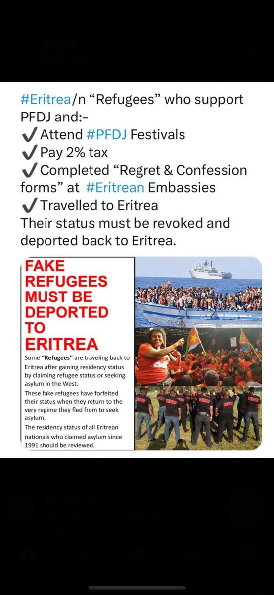 Eri24051993's tweet photo. Het Eritrese regime is een onmenselijke dictatuur, de reden dat zoveel mensen hun land hebben verlaten!
#BlueRevolutio #Brgednhamedu
@IND_NL @RTLnieuws @telegraaf @Politie @UNHumanRights @2eKamertweets @martinplaut @geertwilderspvv @MinPres #TheNethelands https://t.co/5E6uePKiIW