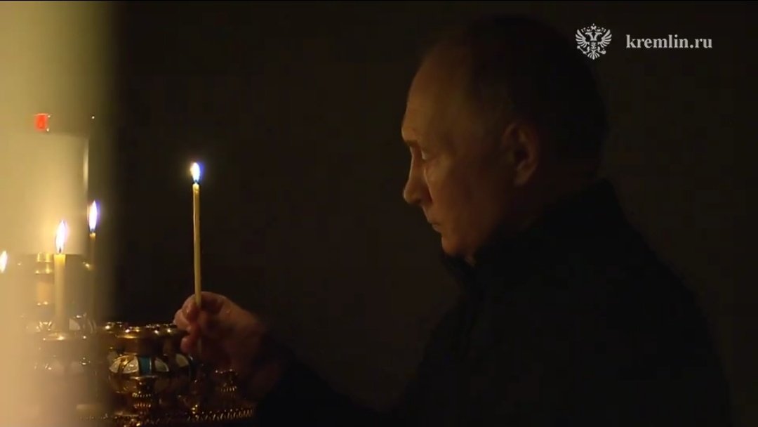 That's devil incarnate. On the same day, Putin put up a candle in memory of the terrorist attack victims and ordered another missile strike on Ukrainian cities, killing innocent civilians. The face of evil.