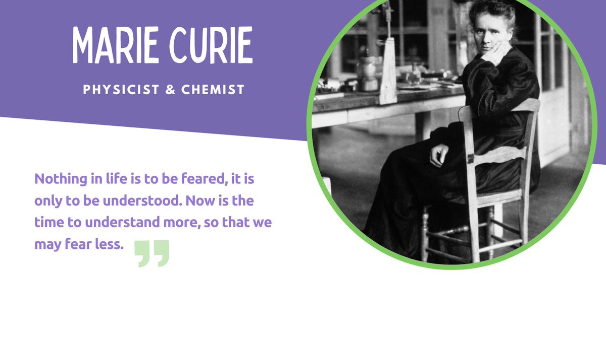 In honor of #WomensHistoryMonth, we're highlighting some brilliant women in STEM fields who have inspired us here at MIND. Today, we're celebrating Marie Curie. The first woman ever to win the Nobel Prize, she was best known for discovering and isolating radioactive radium. #STEM