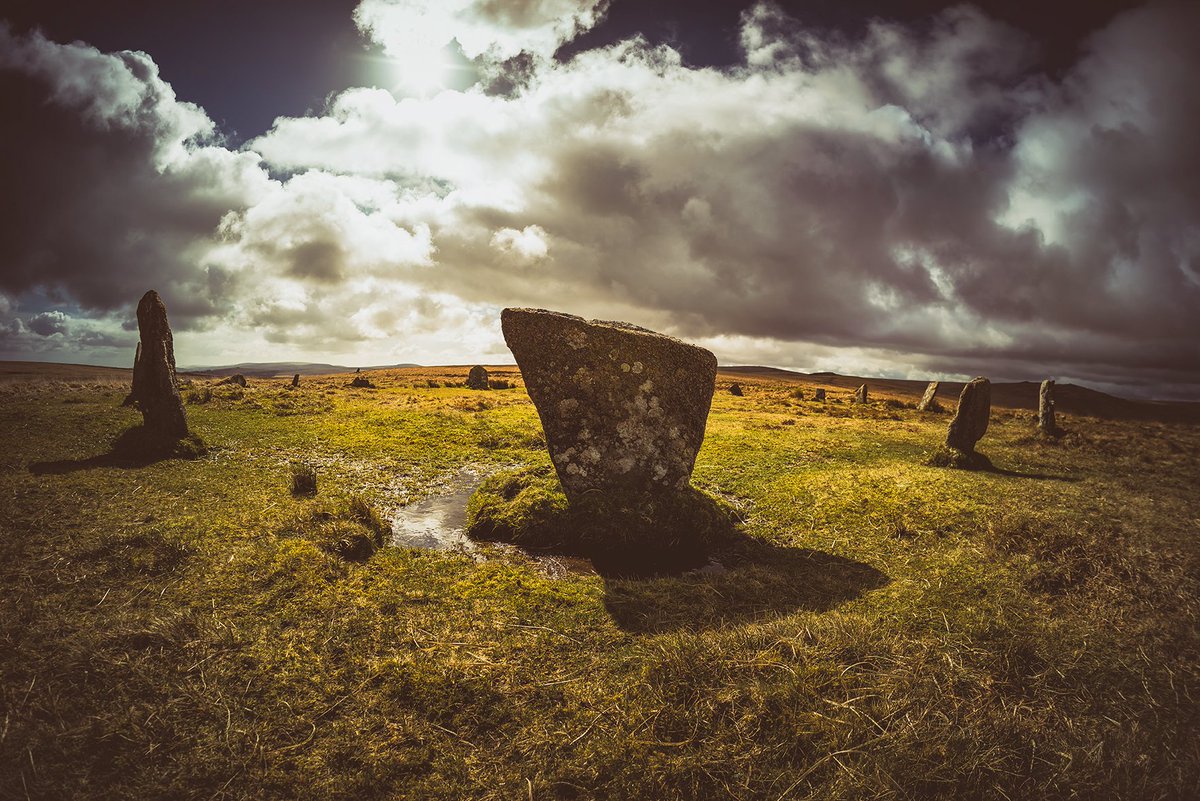 White Moor #StoneCircle on #Dartmoor this afternoon 😍