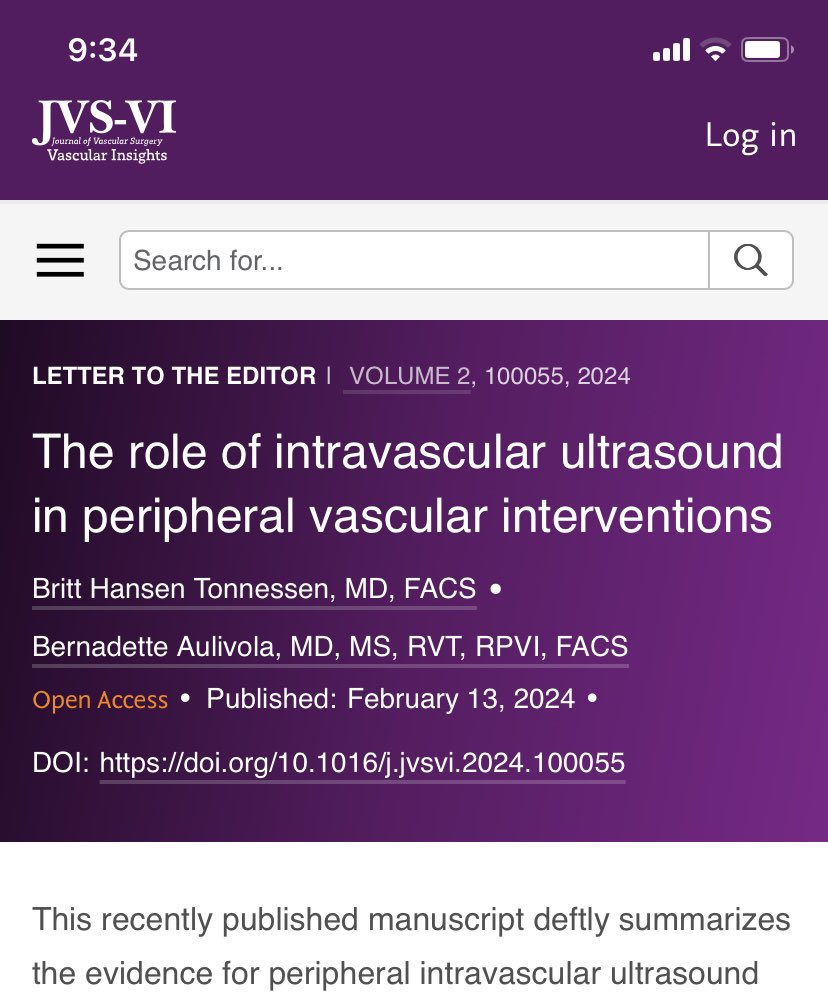 Editorial from me and @BAulivolaMD on the recently published #ivus expert opinion. #OpenAccess Read and share your opinions. jvsvi.org/article/S2949-…