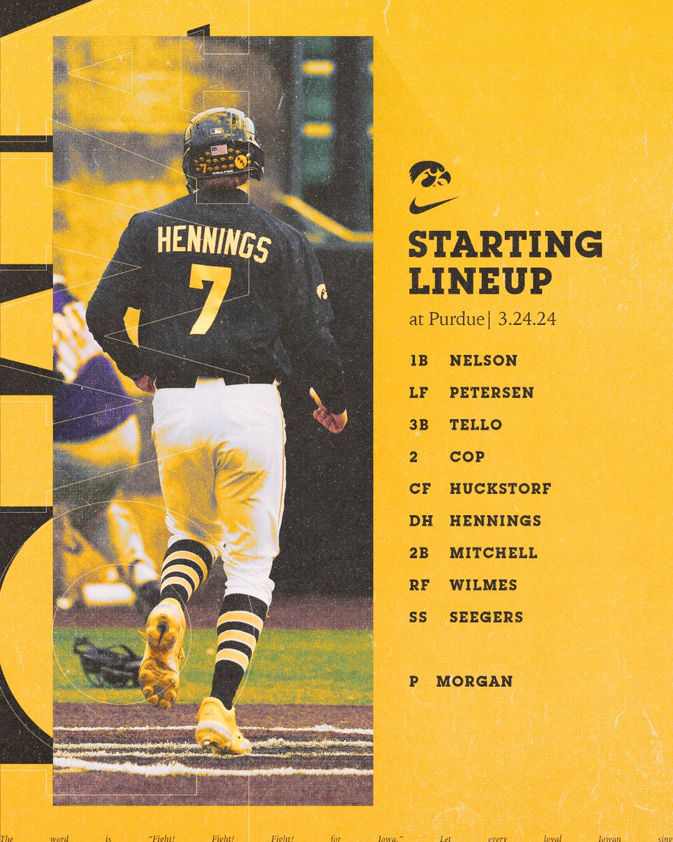 30 mins out.

#Hawkeyes