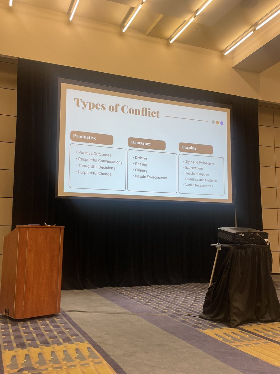 Is it accurate to measure our success based on how little conflict we have in our schools? Conflict is inevitable, and we can learn from embracing it as an opportunity to improve instead of viewing it as an obstacle.

Thank you @JenSchwanke for leading a great session! #ASCD24