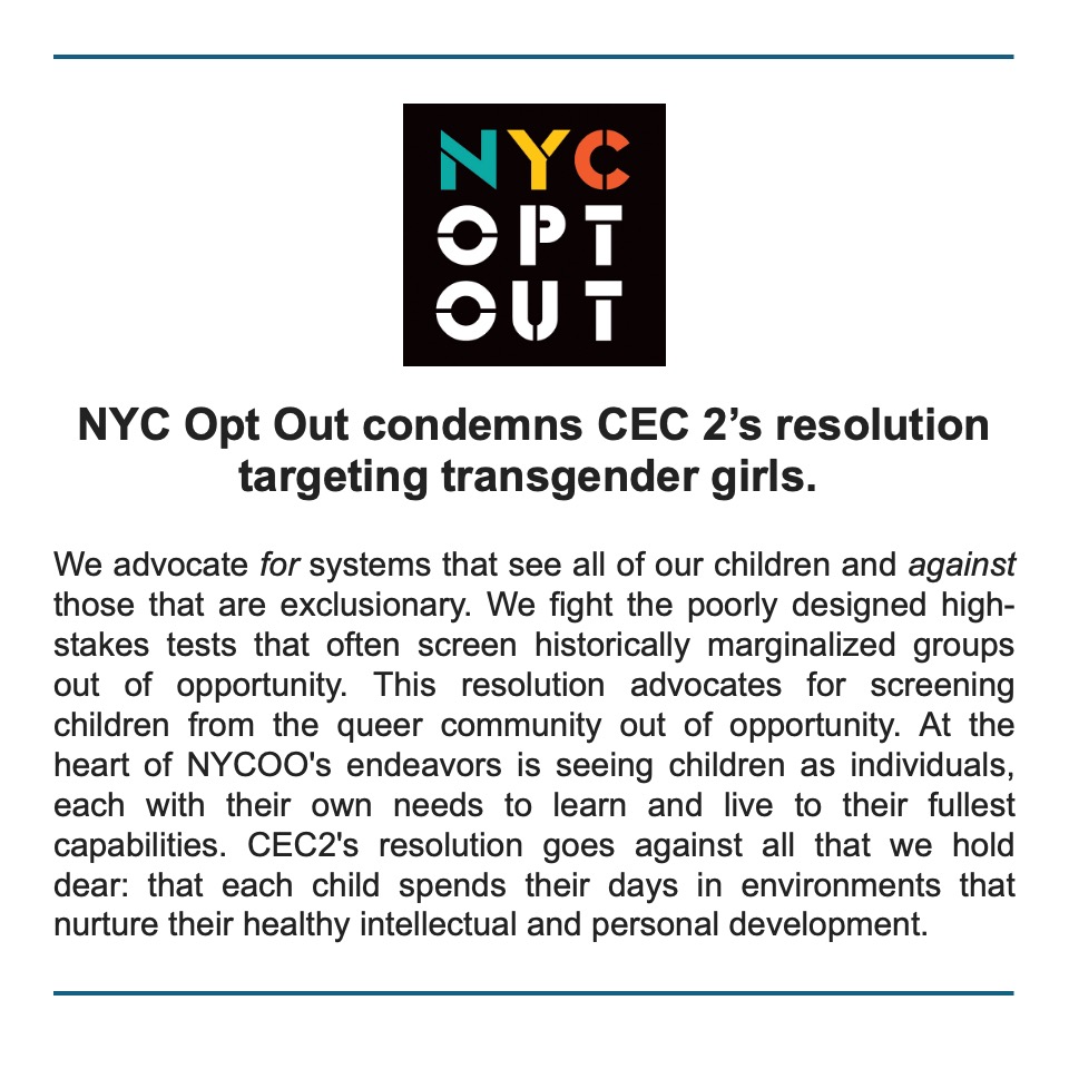 Our statement on CEC 2's resolution: