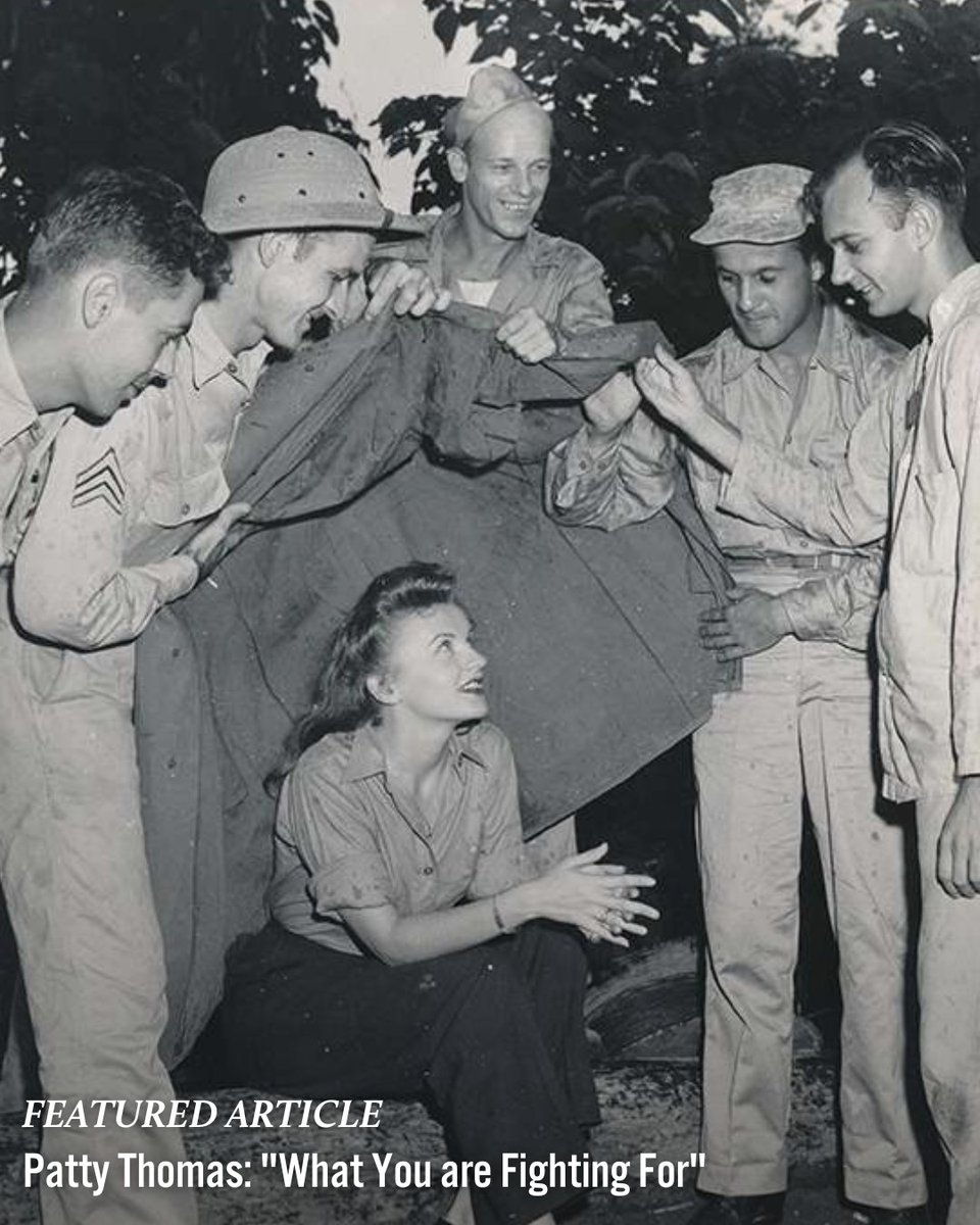 In 1944, Bob Hope’s troupe of performers gained a new member: tap dancer Patricia Thomas. Shown as a symbol of what American troops were fighting for, Thomas brought fun and femininity to the areas of the harshest fighting in the Pacific. Read more here: nationalww2museum.org/war/articles/p…